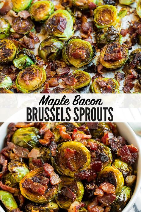 Indulge in a mouthwatering dish that brings together the rich flavors of Brussels sprouts and crispy bacon. Perfectly roasted to achieve a delightful crunch, these savory sprouts are elevated by the smoky goodness of bacon bits. Ideal for a cozy dinner or a festive gathering, this recipe is sure to become a favorite among family and friends. Enjoy a side dish that's not only delicious but also easy to prepare, adding a touch of gourmet to your everyday meals. Brussel Sprout Recipes With Bacon, Baked Brussel Sprouts, Bacon Brussels Sprouts, Crispy Brussel Sprouts, Caramelized Bacon, Bacon Brussel Sprouts, Rice Bowls Recipes, Brussels Sprout, Cozy Dinner