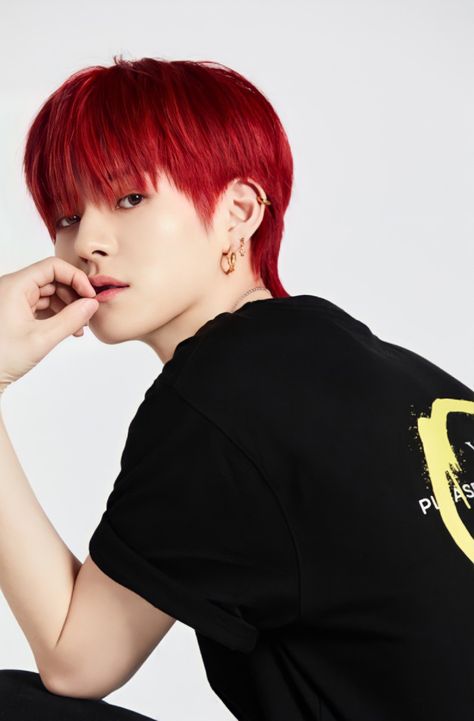 Yoshi Red Hair, Yoshinori Kanemoto, Treasure Yoshi, Yoshi Treasure, Hair Icon, Treasure Planet, Kpop Guys, Man Crush, Good Music