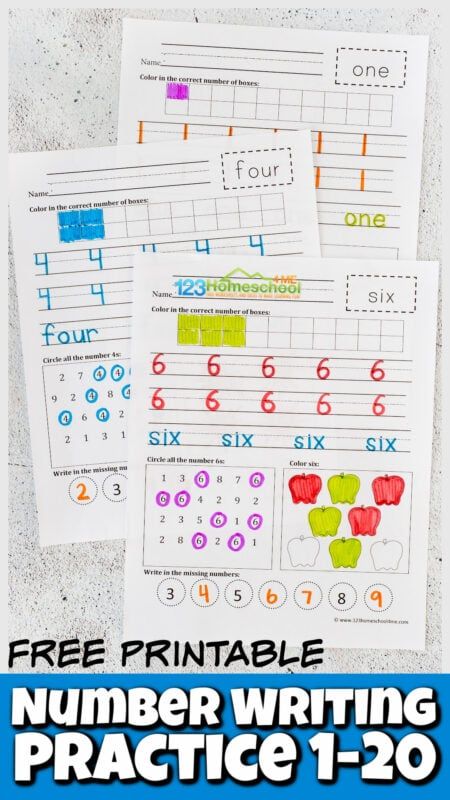 Writing Numbers Kindergarten, Number Recognition Worksheets, Number Activities Preschool, Number Writing Practice, 123 Homeschool 4 Me, Number Writing, Free Printable Numbers, Printing Practice, Spring Math