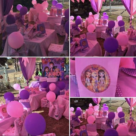 Bratz Themed Party, Bratz Party Decorations, Bratz Themed Birthday Party, Pink And Purple Birthday Party, Barbie Party Theme, Bratz Accessories, Pink And Purple Birthday, Bratz Birthday, Bratz Party