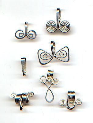 an alternative to glue-on bails available st stores ... make your own, with lots of design choices Bijoux Fil Aluminium, Beaded Beads, Pendant Bails, Wire Work Jewelry, Jewelry Clasps, Jewelry Techniques, Work Jewelry, Wire Crafts, Jewelry Making Tutorials