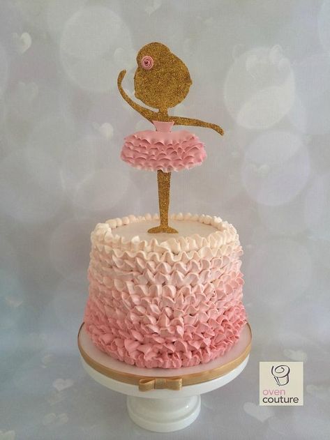 Ballerina Cake - cake by Oven Couture - CakesDecor Buttercream Ruffle Cake, Birthday Cakes Girls Kids, Ballerina Party Theme, Ballet Cakes, Ballet Birthday Party, Dance Cakes, Ballerina Cake, Ballet Birthday, Ballerina Cakes