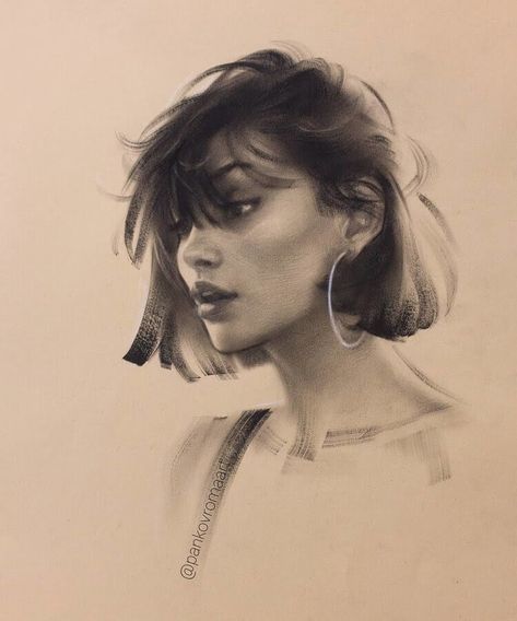 Academic Drawing, Art Charcoal, Fashion Drawings, Charcoal Portraits, Charcoal Art, Dry Brush, Fashion Sketch, Art Portraits, Portrait Sketches