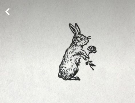 Hase Tattoos, Bunny Tattoos, Vintage Logos, Rabbit Tattoos, Rabbit Illustration, Illustration Style, Simplistic Tattoos, Get A Tattoo, Pretty Tattoos