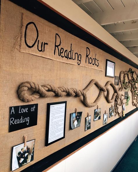 Reading Rope Display, Eyfs Pshe Display, Primary School Display Board Ideas, Neutral Reading Corner Classroom, Simple Reading Corner Classroom, Neutral Display Classroom, Smart Board Classroom Set Up, Reading Display Ks2, Curiosity Approach Display Boards