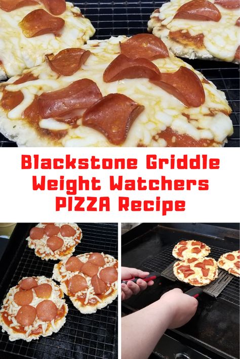 Blackstone Griddle Weight Watchers PIZZA Recipe - Guide For Geek Moms Ww Blackstone Recipes, Weight Watchers Blackstone Recipes, Black Stone Griddle, Weight Watcher Pizza Recipe, Blackstone Recipe, Blackstone Griddle Recipes, Blackstone Cooking, Weight Watchers Pizza, Banana Bread Mug