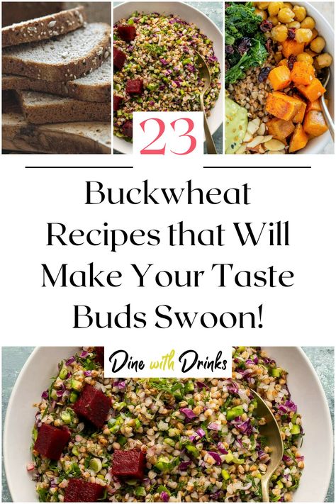 Collage of 4 buckwheat recipes. Kasha Recipe, How To Cook Buckwheat, Salads For Kids, Buckwheat Recipes, Healthy Menu, Grain Free Recipes, Grain Foods, Gf Recipes, Healthy Eating Recipes