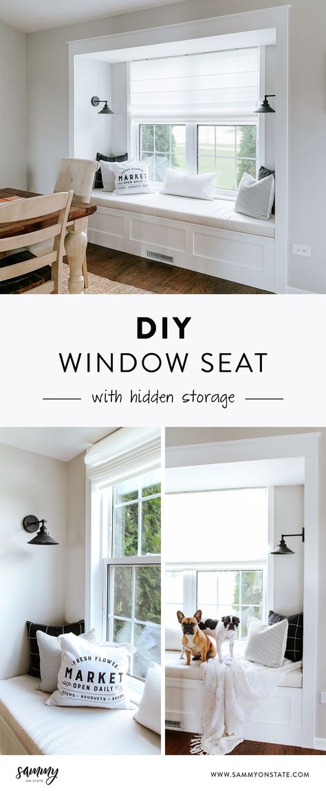 Window Seat Nook, Diy Window Seat, Window Bench Seat, Window Seat Design, Window Seat Storage, Window Nook, Small Bedrooms, Window Benches, Us When