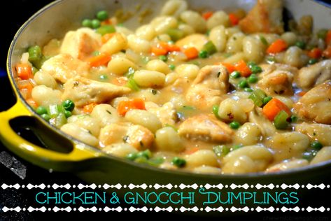 Austrian Dumplings, Dumplings Easy, Chicken And Gnocchi, Gnocchi Recipes Easy, Zucchini And Tomatoes, Gnocchi Dishes, Chicken Dumplings Recipe, Baked Gnocchi, Chicken Gnocchi