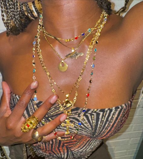 Just a Drizzle 🍯ੈ✩✨‧₊˚ 90s Jewelry Trends Black Women, 90s Jewelry Trends, 90s Jewelry, Goddess Aesthetic, Girls Magazine, Jewelry Inspo, Dream Jewelry, Jewelry Trends, Black Women