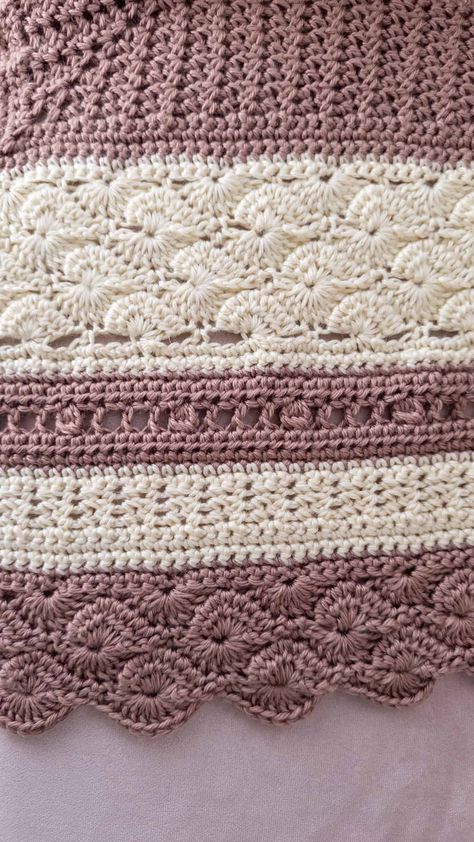 Heirloom Crochet Pattern | Shell and Lace Throw Briar Rose Crochet Blanket Free Pattern, Granny Square Continuous Blanket, Fancy Crochet Blanket, Crochet Afghan Stitches, Crochet Baby Blanket Free Pattern Granny Squares, Lightweight Crochet Blanket Pattern Free, Wedding Crochet Blanket, Crochet Border Patterns Free, Blanket Borders Crochet Pattern