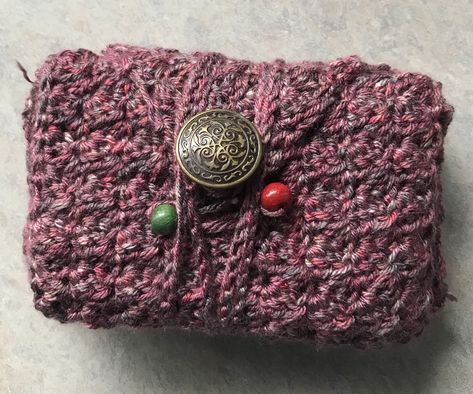 Crochet Tarot Card Pouch, Crochet Tarot, Tarot Pouch, Tarot Card Pouch, Pouch Crochet, Pagan Crafts, Crochet Collection, Tarot Bags, Witchy Crafts