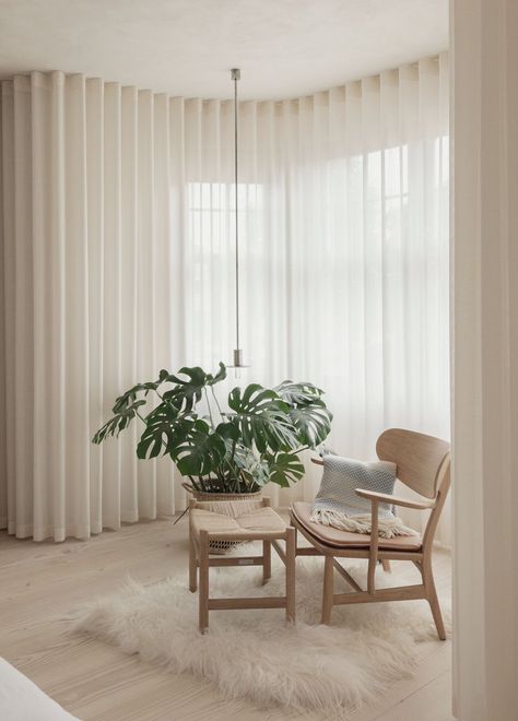 Our Architecture Projects — Architecture for London Minimal Curtains, Edwardian Terrace House, Edwardian Terrace, Muswell Hill London, Muswell Hill, Wave Curtains, Ceiling Curtains, London Houses, Japandi Interior