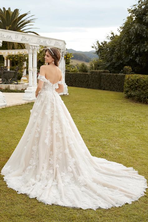 Opulent A-Line Wedding Dress with Floral Lace Ingrid. Description: Color: Ivory/Blush, Ivory Sophia Tolli Wedding Dresses, Gorgeous Wedding Dress Princesses, Wedding Dresses Boho, Big Wedding Dresses, Sophia Tolli, Most Beautiful Wedding, Most Beautiful Wedding Dresses, Pretty Wedding Dresses, Dresses Boho