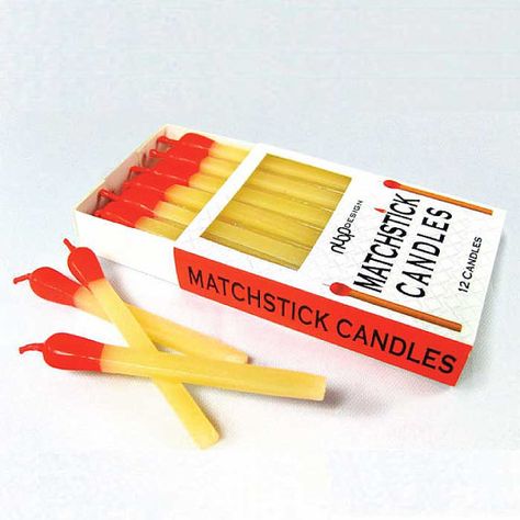 12 Matchstick Birthday Candles Cupcake Cake by CrankyCakesShop Weird Gifts, Match Stick, Scratch Off, Best Candles, Unusual Gifts, Dream House Decor, Christmas Candles, Lantern Lights, In A Box