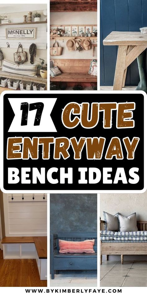 Whether you’re looking for something rustic, modern, or multifunctional, these 17 Insanely Cute Entryway Bench Ideas You’ll Love, Entryway Bench Ideas Entrance, Entryway Bench Ideas With Storage Front Door Decor With Bench, Entry Hall Bench Ideas, Entranceway Bench Ideas, Foyer Benches Entryway, Farmhouse Entryway Bench Ideas, Front Entrance Bench Ideas, Small Entry Bench Ideas, Entry Built In Bench, Entryway With Bench Ideas