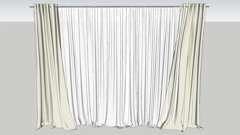 Cortina | 3D Warehouse Curtain 3d Warehouse, 3d Warehouse Sketchup, Warehouse Living Room, Blue And White Curtains, Office Curtains, Warehouse Living, Curtain Wall, Concept Models Architecture, Luxury Curtains