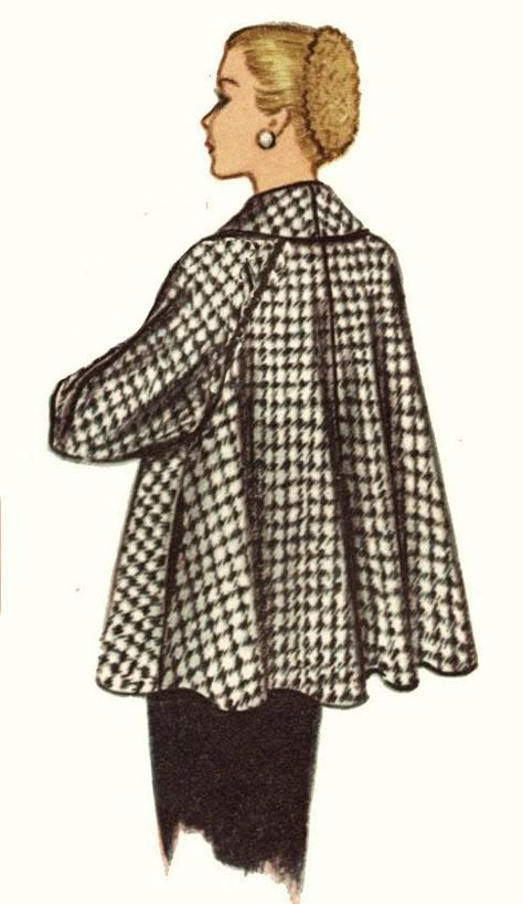 50s Coat, Coat Sewing Pattern, Coat Sewing, Mesh Vest, Coat Ideas, Coat Pattern Sewing, Patterns Clothing, Jacket Pattern Sewing, Jacket Ideas