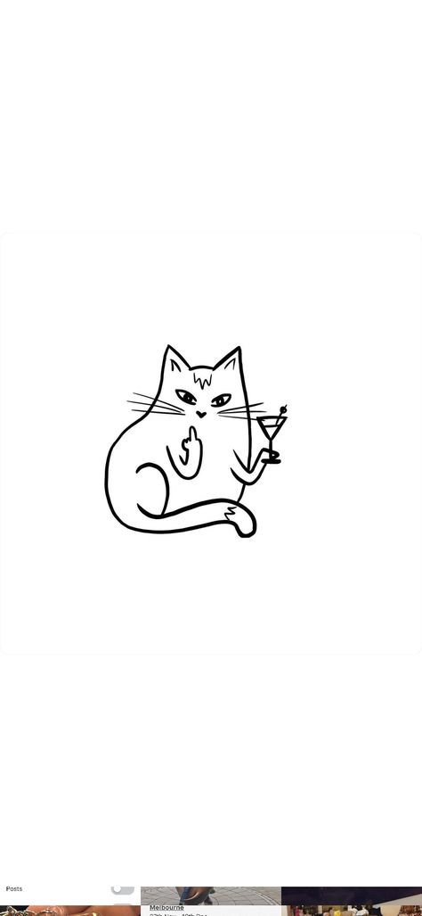 Cat With Umbrella Tattoo, Cat Glass Tattoo, Lazy Cat Tattoo, Cowboy Cat Tattoo Simple, Cat Holding Knife Tattoo, Cat Wine Glass Tattoo, Cat Playing Guitar Tattoo, Cat Wine Tattoo, Cat With Knife Drawing