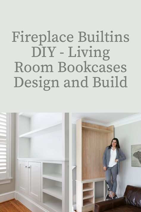 Cabinets Fireplace Built Ins, Diy Fireplace Cabinets, Office Built In Cabinets And Desk, Fireplace Bookcases, Cabinets Fireplace, Shelves Around Fireplace, Fireplace Cabinets, Best Cabinet Paint, Fireplace Bookcase