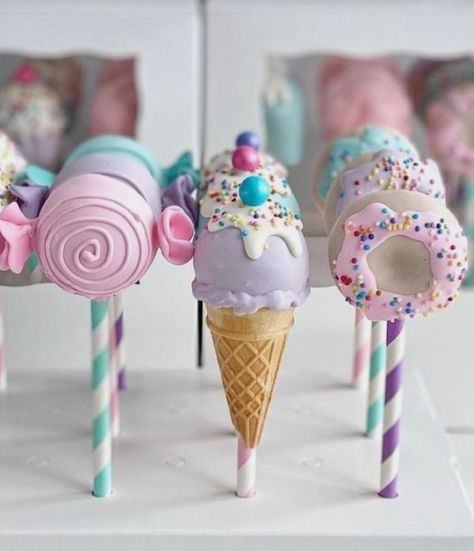 Two Sweet Desserts, Candyland Cake Pops, Sweet One Cake Pops, Three Is So Sweet Birthday, Candy Cake Pops, Sweetie Cupcakes, Birthday Desert, Candyland Cake, Baby First Birthday Cake