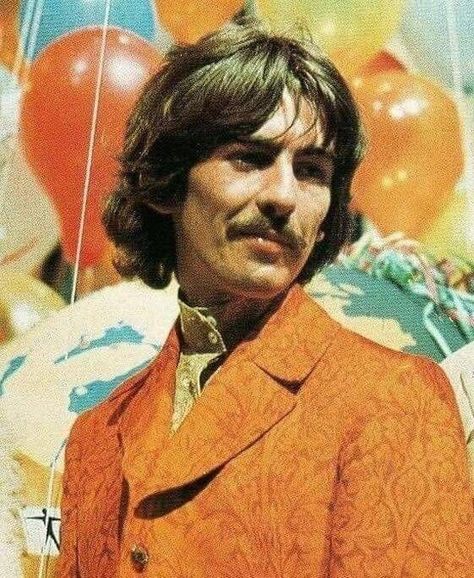 Pin on Bungalow Bills Brer Rabbit, Beatles George Harrison, Sanderson Fabric, Beatles George, Bug Boy, Beatles Photos, Beatles Pictures, Orange Jacket, The Fab Four