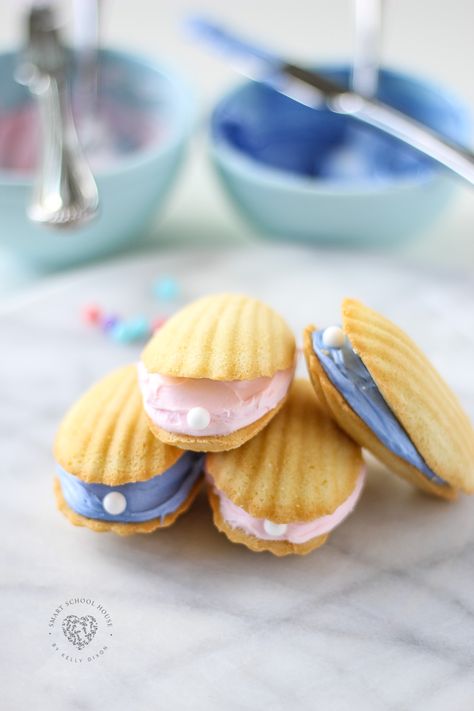 Seashell Pearl Cookies - for a beach theme party or mermaid party. Also fun for a quick and easy dessert. #UnderTheSea #MermaidParty #BeachTheme #SeashellCookies Fruit Party Ideas, Pearl Cookies, Seashell Cookies, Beach Party Food, Beach Dessert, Madeline Cookies, Birthday Cake For Women, Cake For Women, Beach Theme Party