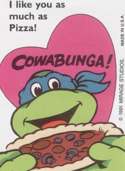 Vintage Teenage Mutant Ninja Turtles Valentines' Card -"I like you as much as pizza! COWABUNGA!" Superhero Valentines, Vintage Valentine Cards, My Funny Valentine, A Pizza, Photo Heart, Vintage Valentines, Funny Valentine, Instagram Likes, Vintage Cards