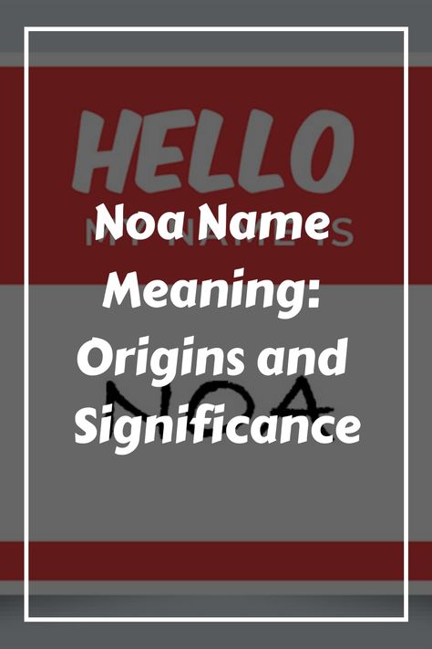 The name Noa is of Hebrew origin and has been used as a female name since ancient times. In the Old Testament, Noa was one of the five daughters of Ace Name Meaning, Ivy Name, Old English Words, Biblical Names, Unisex Name, Name Origins, Meaningful Names, Hebrew Names, Modern Names