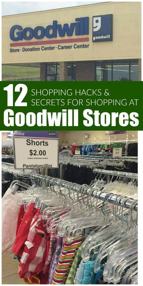 12 Shopping Hacks and Secrets for Shopping at Goodwill Stores! These tips will help you save even more money at Goodwill! No matter what you are looking for, these tips are SO helpful for saving money! #passion4savings #goodwill #saving #shopping #moneysaving #hacks Goodwill Shopping Secrets, Goodwill Store, Thrift Store Diy, Thrift Store Shopping, Garage Sale Finds, Store Hacks, Money Savers, Budget Ideas, Money Budgeting