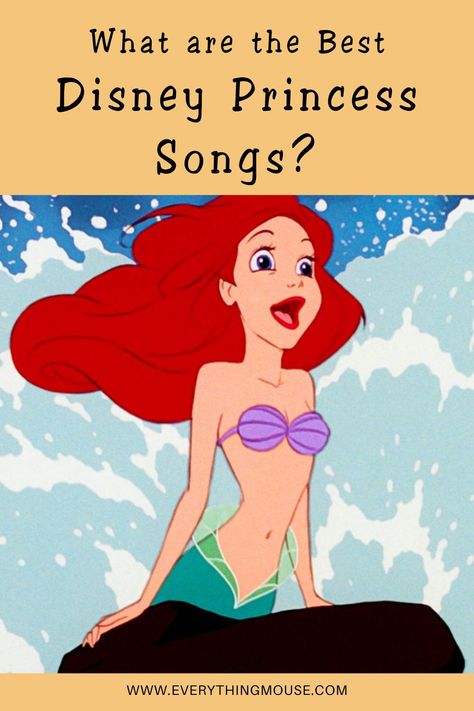 Which are the best Disney Princess songs? There are so many great Disney Princess songs from the movies to choose from. Find out if your favorite makes the Top 10. Best Disney Songs, Best Disney Princess, Disney Princess Songs, Disney Song Lyrics, Princess Songs, Mulan Movie, Audition Songs, Disney Prices, Classic Disney Movies