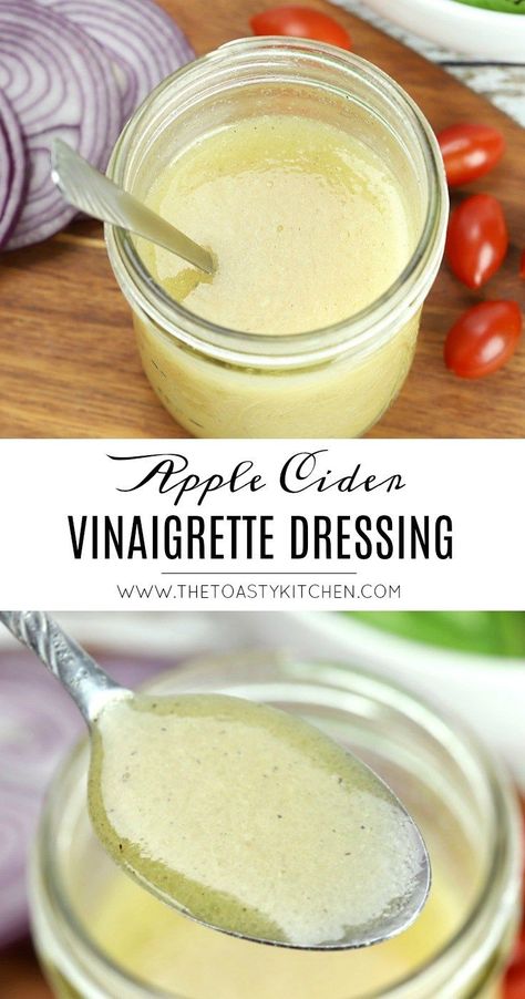 Apple Cider Vinaigrette Dressing, Cider Vinaigrette Dressing, Apple Cider Vinaigrette, Sommer Mad, Cider Vinaigrette, Salad Dressing Recipes Homemade, Cold Sores Remedies, Vinaigrette Recipes, Homemade Salads