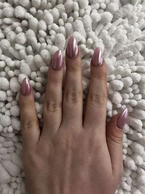 Light Pink Spring Nails, Mauve Chrome Nails, Dusty Rose Nails, Gel Builder Nails, Builder Nails, Pink Spring Nails, Purple Chrome Nails, Snow Nails, Gel Builder