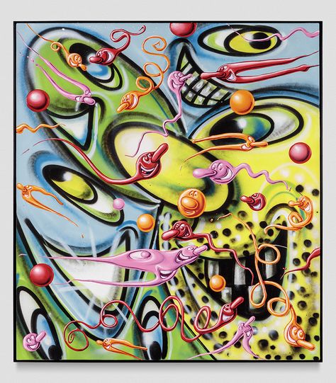 Kenny Scharf Art, Bad Painting, Kenny Scharf, Black Ink Art, Beauty Art Drawings, Lowbrow Art, Dope Art, Visionary Art, Ink Art