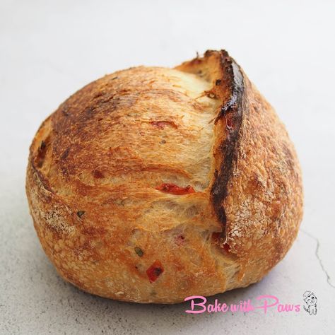 Basil and Roasted Peppers Sourdough Bread Tomato Sourdough, Tomato Sourdough Bread, Pesto Sourdough Bread, Tomato Basil Sourdough Bread, Sun Dried Tomato Sourdough Bread, Best Oven, Bread Starter, Artisan Bread Recipes, Sourdough Starter Recipe