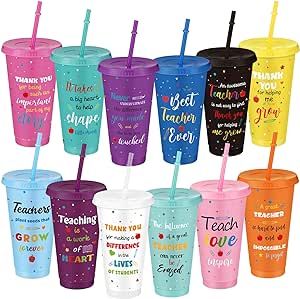 You can never have too many tumblers. #sponsored #teacherappreciation Reusable Plastic Cups, Teacher Graduation, Graduating Teacher, Reusable Cups, Teacher Appreciation Gift, Plastic Cups, Cold Drink, Tumbler With Straw, Tumblers With Lids