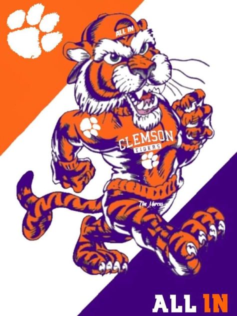 Clemson Tigers Football Wallpaper, Clemson Tigers Wallpaper, Clemson Campus, Tigers Wallpaper, Clemson Tigers Football, Paw Logo, Clemson Football, Go Tigers, Tiger Football