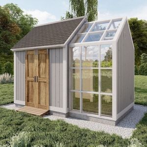 Serre Diy, Greenhouse Shed Combo, Lean To Greenhouse, Greenhouse Shed, Backyard Greenhouse, Greenhouse Plans, Diy Greenhouse, Garden Greenhouse, Spring Plants