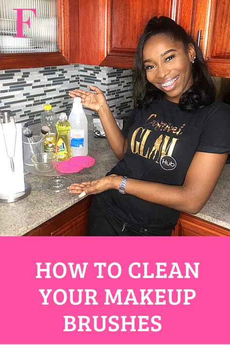 Make Up Brush Cleaner Diy Cleaning, Makeup Removal Tips, How To Wash Makeup Brushes, Diy Makeup Brush, Facial Cleaning, Flawless Makeup Application, Makeup Brush Cleaner, How To Clean Makeup Brushes, Beauty Tool