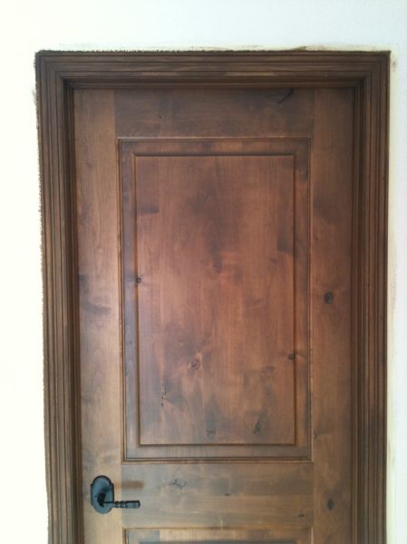 Interior Staining – Alder Wood – Method – drcustompainting Alder Doors Interior, Stained Alder Wood, Wood Floor Stain Colors, Alder Doors, Floor Stain Colors, Plywood Storage, Types Of Timber, Birch Cabinets, Floor Stain