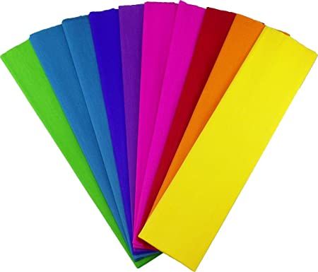 Amazon.com: Crepe Paper Folds (10 Sheets) - 17 Inches Wide by 6.2 Feet Long - Mexican Crepe Paper - Assorted Colors (Fiesta Multicolor Assortment) : Arts, Crafts & Sewing Colour Sheet, Golden Dragon, Paper Floral, Christmas Crackers, Floral Artwork, Crepe Paper, Pastel Rainbow, Coloring Sheets, Body Painting