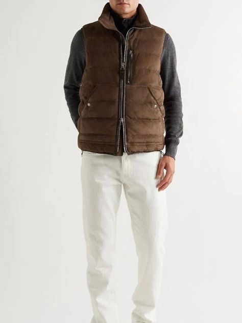 Men's Puffer Gilet, Real Suede Leather Bodywarmer Vest ,Mens Quilted Slim Fit Biker, Padded Vest Real Suede Leather Waistcoat Motorcycle Leather Vest, Bubble Vest, Leather Waistcoat, Puffer Gilet, Jacket Store, Best Leather Jackets, Padded Vest, Biker Vest, Best Leather