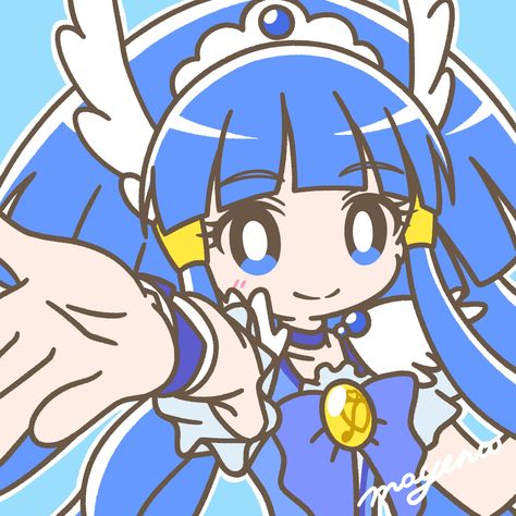 Anime Pfp Kawaii, Glitter Breeze, Reika Aoki, Glitter Force Characters, Precure Icons, Glitter Lucky, Aesthetic Profile Picture Cartoon Soft, Smile Precure, Cute Pfp