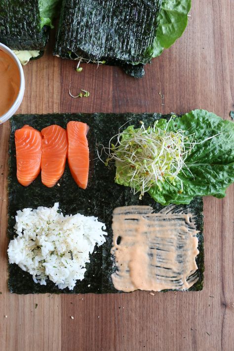 Sushi Wraps, Tortilla Trend, Tortilla Hack, Sushi Wrap, Nori Wrap, Seaweed Wrap, Sushi Recipes Homemade, Sushi Roll Recipes, Kitchen Aid Recipes