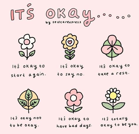 Practicing Self Love, Self Care Bullet Journal, Cute Inspirational Quotes, Self Healing Quotes, Writing Therapy, Daily Reminders, Positive Self Affirmations, It's Okay, Mental And Emotional Health