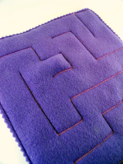 Rectangle Marble Maze in Purple by thecrazyelephant Fidget Mats, Marble Maze, Fidget Quilts, Things To Pack, Sensory Blanket, Cloth Ideas, Fidget Blankets, Fidget Quilt, Maze Puzzles