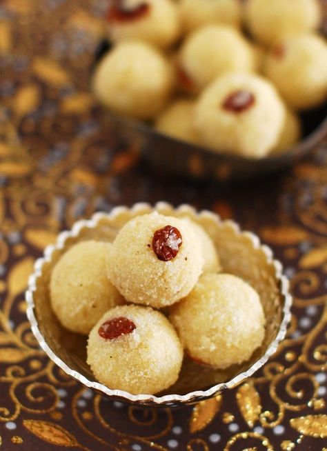 Rava Laddu / Rava Ladoo - Diwali Special Recipe Lemon Pistachio Cake, Rava Laddu, Diwali Special Recipes, Rava Ladoo, Diwali Sweets Recipe, Ladoo Recipe, Diwali Sweets, Indian Sweet, Indian Desserts