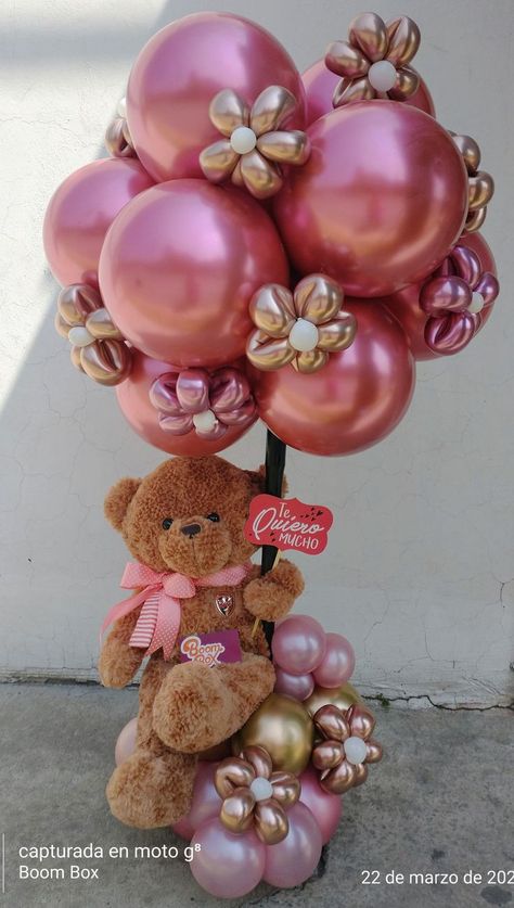 Balloon Centerpieces Diy, Valentines Balloons Bouquet, Balloons Bouquet, Balloon Bouquet Diy, Mothers Day Balloons, Deco Ballon, Valentines Balloons, Centerpieces Diy, Balloon Crafts