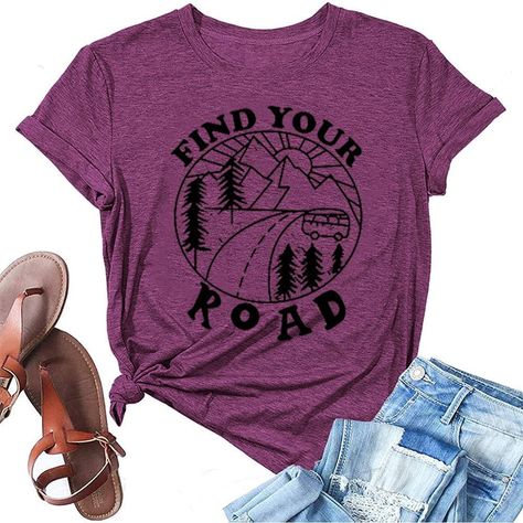 Sleeveless Shirt Women, Mountain Graphic Tee, Cute Sayings, Athletic Tops, Shirts For Teens, Ladies Tee Shirts, Athletic Top, Athletic Shirts, Tees For Women