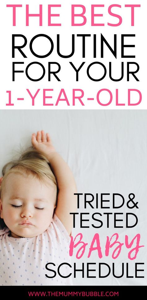 Looking for a schedule for your one-year-old? Try this tried and tested routine for your one-year-old baby which really works! Tips for fitting in naps and feeding plus what time your baby should be going to bed #routine #babyroutine #baby One Year Old Routine, Perfect Routine, Toddler Bedtime, 1 Year Baby, Newborn Room, Baby Routine, Baby Schedule, Baby Sleep Schedule, Sleep Tips